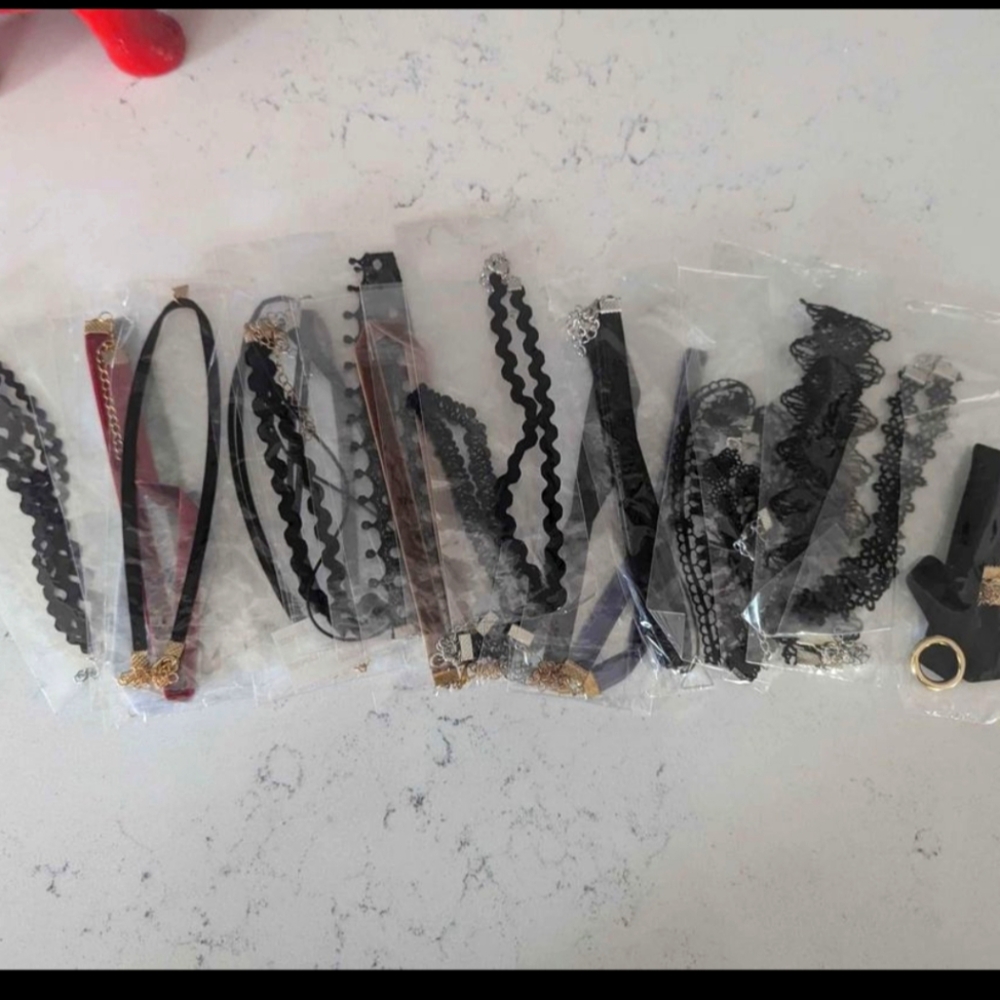 New Bulk Choker Necklace Jewelry in Bags Halloween Jewelry Gothic Jewelry